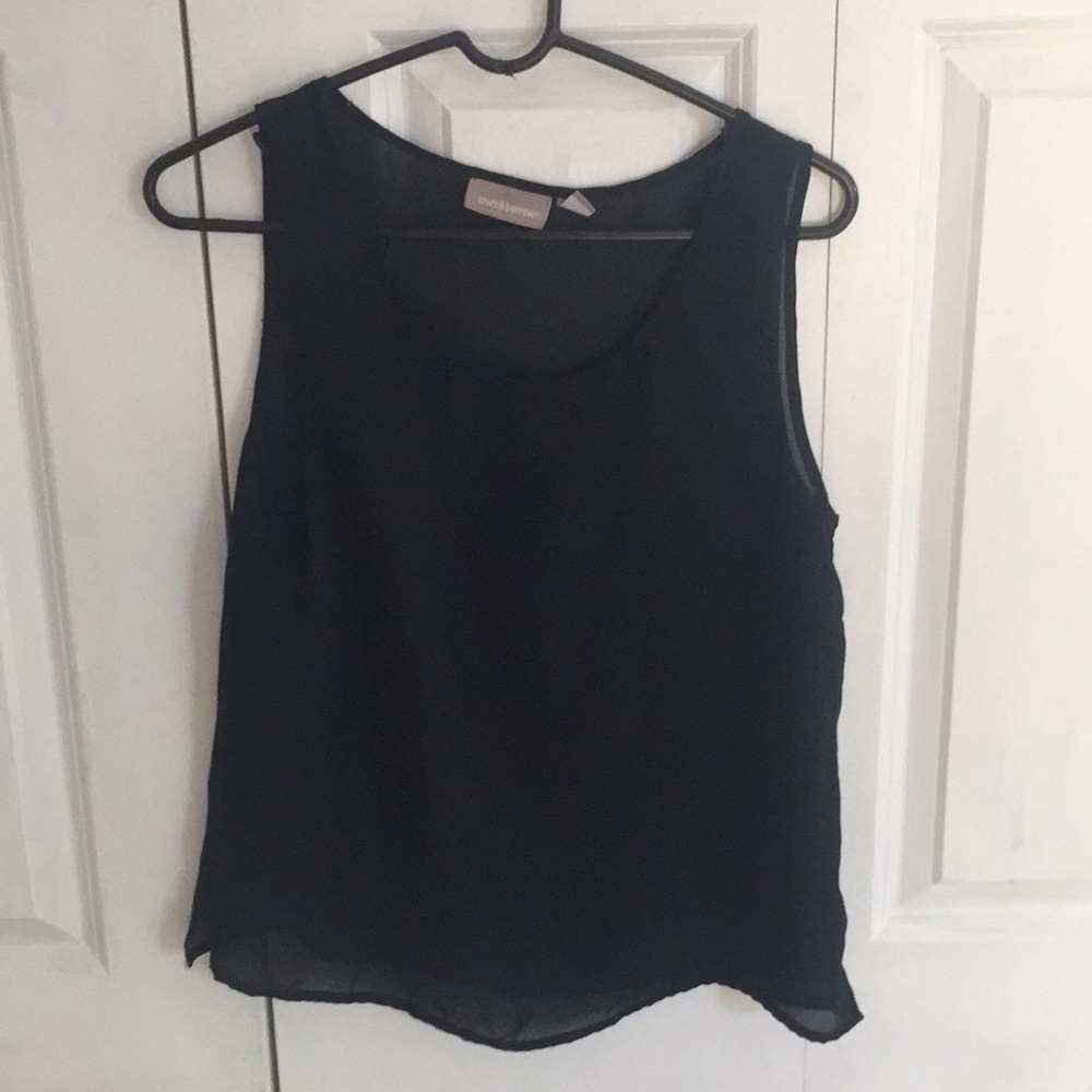Black sheer tank top